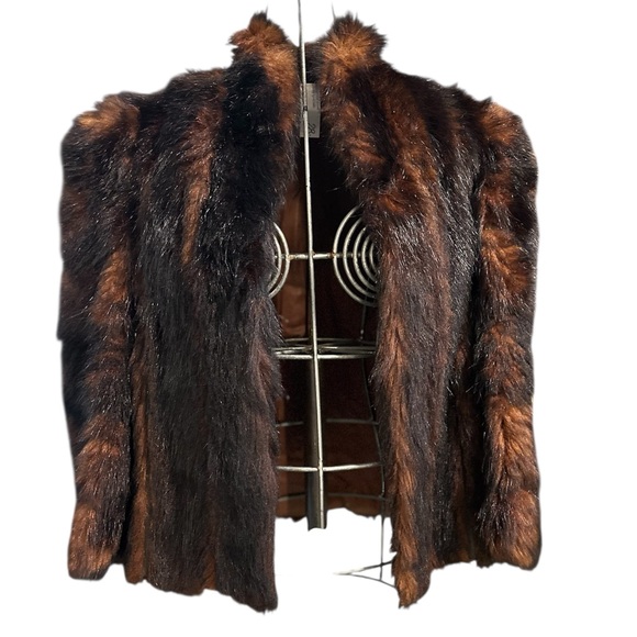 Vintage brown fox fur coat, medium/large - Picture 4 of 10